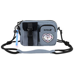 Сумка-кросбоді Kite Education teens K25-2522-3  20x14x5  сірий