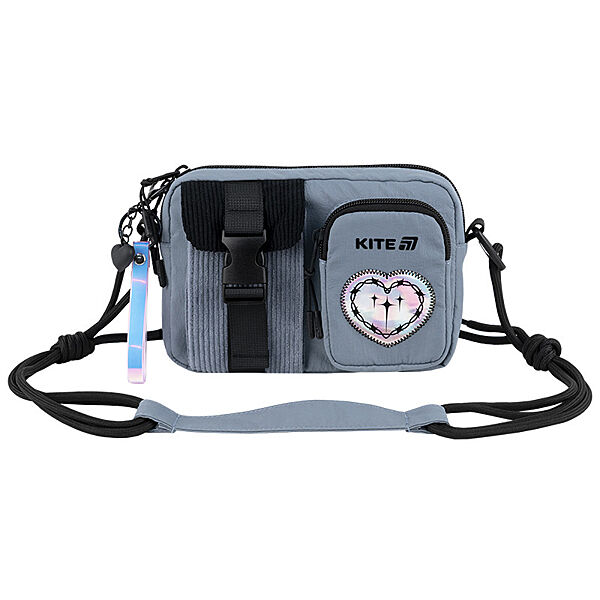 Сумка-кросбоді Kite Education teens K25-2522-3  20x14x5  сірий