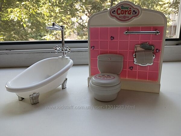 Кукольные ванна и туалет