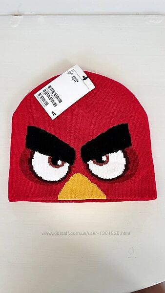 Шапка Angry Birds від НМ для хлопчика 1,5-4 роки, у 2 верстви, єврозима