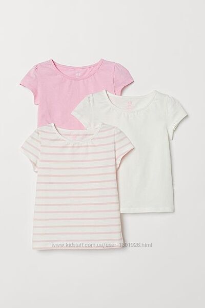 Ніжні футболки H&M для дівчинки 4-6 років, зріст 110 см