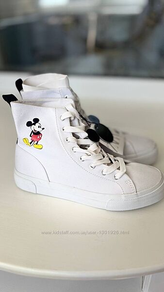 Тексильні жіночі хайтопи ZARA 37 р. , з Міккі Маусом, нові