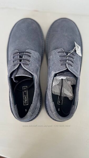 Стильні туфлі броги Next на хлопця, 37-38 р. , натур замша, нові