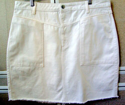 Джинсова біла спідниця юбка джинс