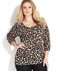 Блузка вільного крою принт леопард