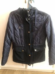 Куртка topshop тепла, стьобана, з капюшоном. розмір 44