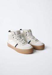 Високі кросівки Zara хайтопи Zara 37/38 розмір комбіновані хайтопи Zara 