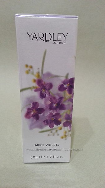 Yardley April Violets 50 мл Англия оригинал новый запечатан 