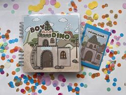 Книга на липучках Boy and Dino формат 21х21