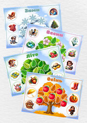 Гра на липучках Пори року формат А4