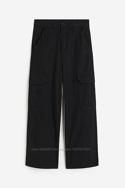 Бавовняні брюки карго H&M, зріст 170 см
