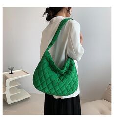 Трендовая сумка-шоппер, сумка-хобо женская большая сумка 