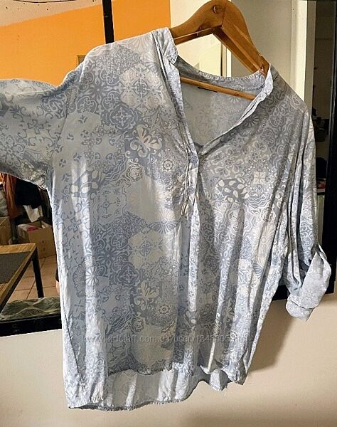 Італійська ніжна голуба блуза