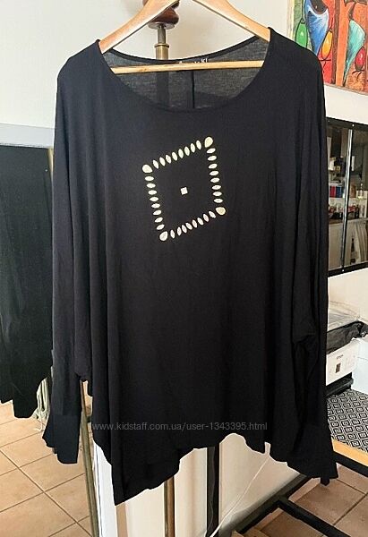 Асиметрична блуза вільного крою батал Zas-K