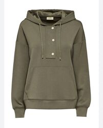 Італійський світшот вільного крою з капюшоном