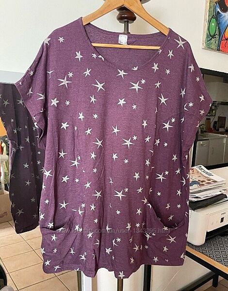 Довга футболка вільного крою з кишенями