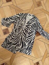 Monari кардиган удлиненный женский зебра D48, F 50, GB 22 кофта