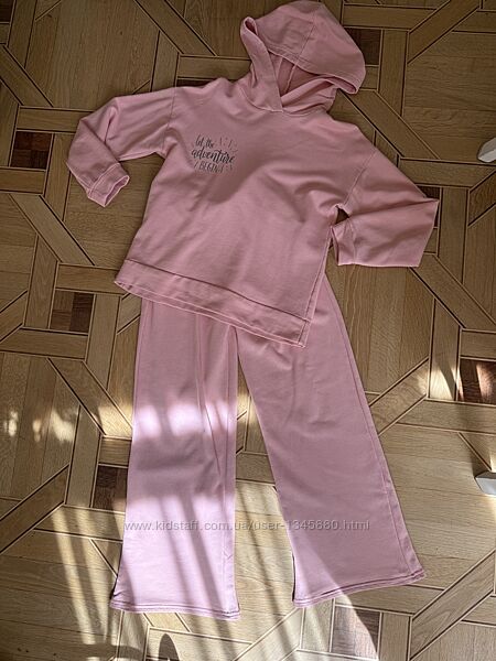 Спортивный костюм для девочки с капюшоном 158-164 см, 12-14 лет персик