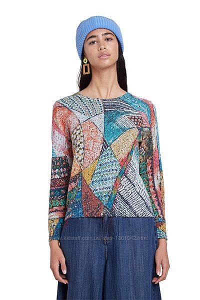 Яскравий светр Desigual, Іспанія, розмір S.
