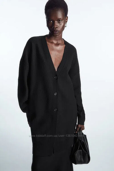 Розкішний подовжений кардиган COS, 100 вовна, розмір XS-S-M.