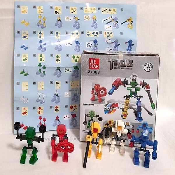 Конструктор б/в JIE STAR Робот Trob з 5 міні-роботами - 27006, раритет 2014