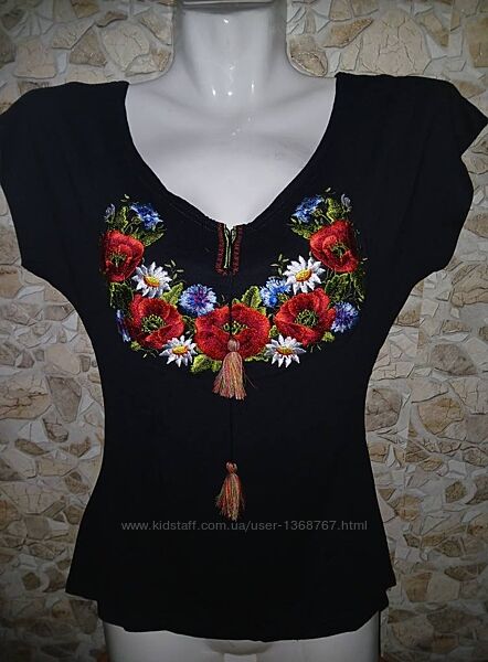 Вышиванка, блузка, кофта, футболка, женская, новая р. ХS, S, 2 модели