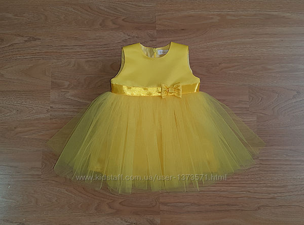 Святкова сукня, для самих маленьких, жовтого кольору, модель 111