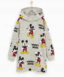 Мультяшное платье худи с Микки Маус Zara Mickey Mouse Disney.