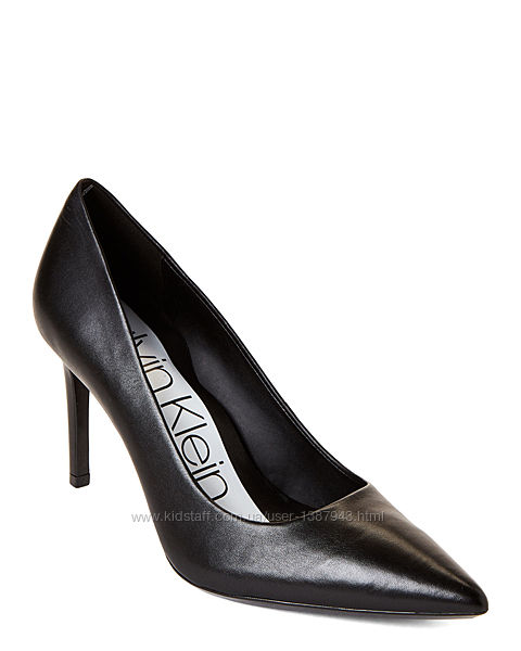 Оригинал из США, Кожаные туфли лодочки на шпильке Calvin Klein, 41р, 26,7см