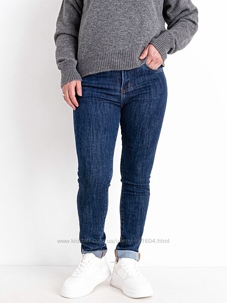 Джинси Vantel 7101 жіночі сині стрейчеві полубатальні класичні 