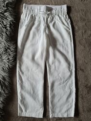 Женские белые льняные брюки marc aurel с эластичной талией