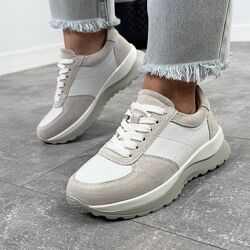Шкіряні жіночі кросівки Donise, белые кожаные кроссовки 36-41р код 1148