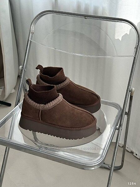 Уггі в шоколадному кольорі, уггі шоколад, угги с носком 37,39-41р код 1254