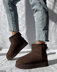 Коричневі уггі на платформі натур. замша, уггі ITTS 36-40р код 06062