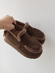 Угги-Лофери жіночі Marti натур. замша, зимові лофери 36-39р код 9877