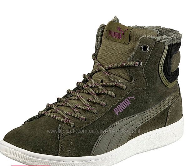 Зимние высокие кроссовки хайтопы puma пума