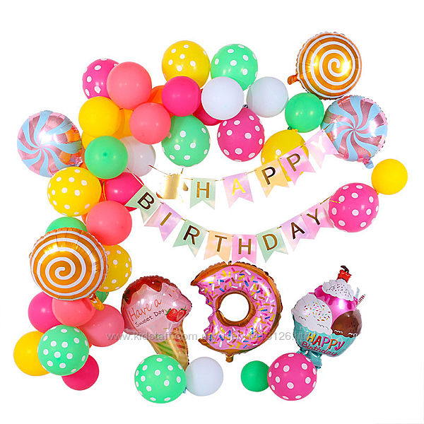 Набір святкових кульок Happy Birthday
