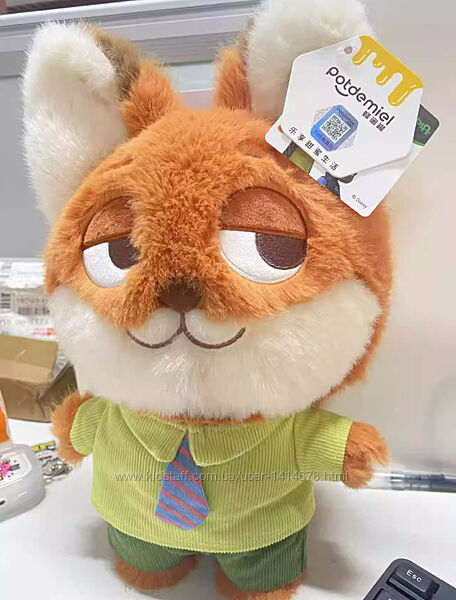 Фірмова М´яка Іграшка Ліс Нік Уайлд, Зоотопія, Зверополіс, zootopia 25 см
