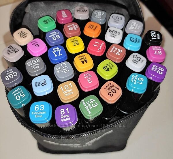 Набор двухсторонних скетч маркеров Touch 36,48,60,80шт в черной сумке