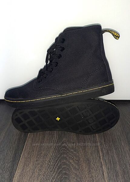 Ботинки Dr. Martens Оригинал чёрный ткань шнурок 35-36р Весна Лето