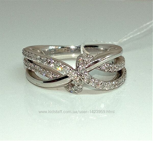 Кольцо Бесконечность Бриллианты 0,69Ct Белое золото 585 15,5р