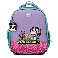 Рюкзак YES H-100 шкільний каркасний Minecraft Pinky 