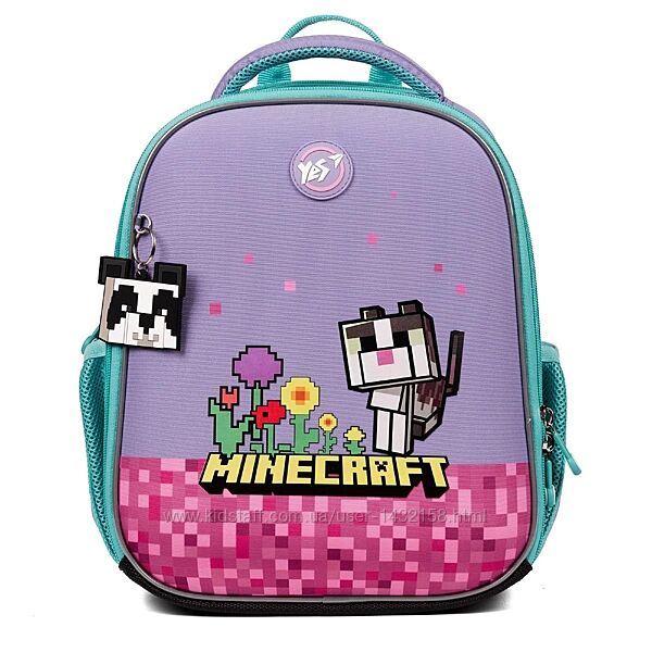 Рюкзак YES H-100 шкільний каркасний Minecraft Pinky