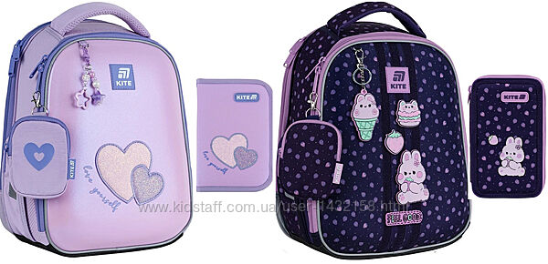 Рюкзак Kite Education каркасний K25-555S пенал пляшка