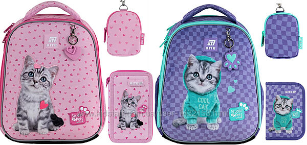 Рюкзак Kite Education каркасний K25-555S пенал пляшка