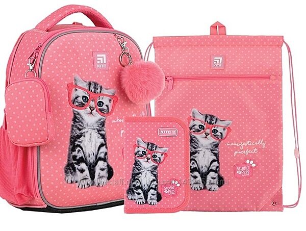 Набір Kite рюкзак пенал сумка для взуття SP24-555S-2 Studio Pets-2