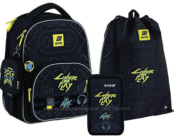 Набір Kite рюкзак пенал сумка для взуття SET K25-556M-2 Cyber