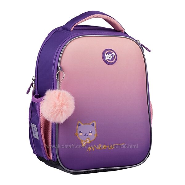 Рюкзак YES H-100 шкільний каркасний Happy Kitty