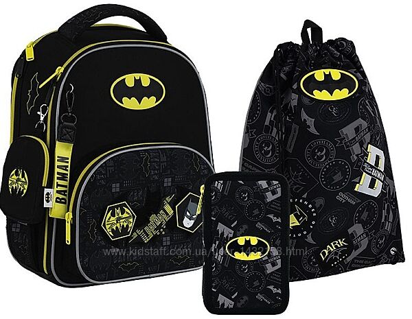 Набір Kite рюкзак пенал сумка для взуття SET DC25-556M Batman