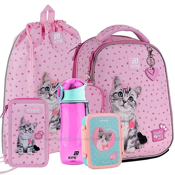 Шкільний набір рюкзак Kite Education Studio Pets SETSP25-555S-1